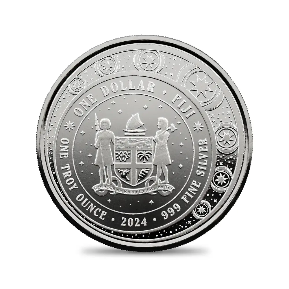 地金型3:6628 フィジー 2024 ユニコーン 1ドル1オンスBU銀貨 【1枚】 (コインケース付き)