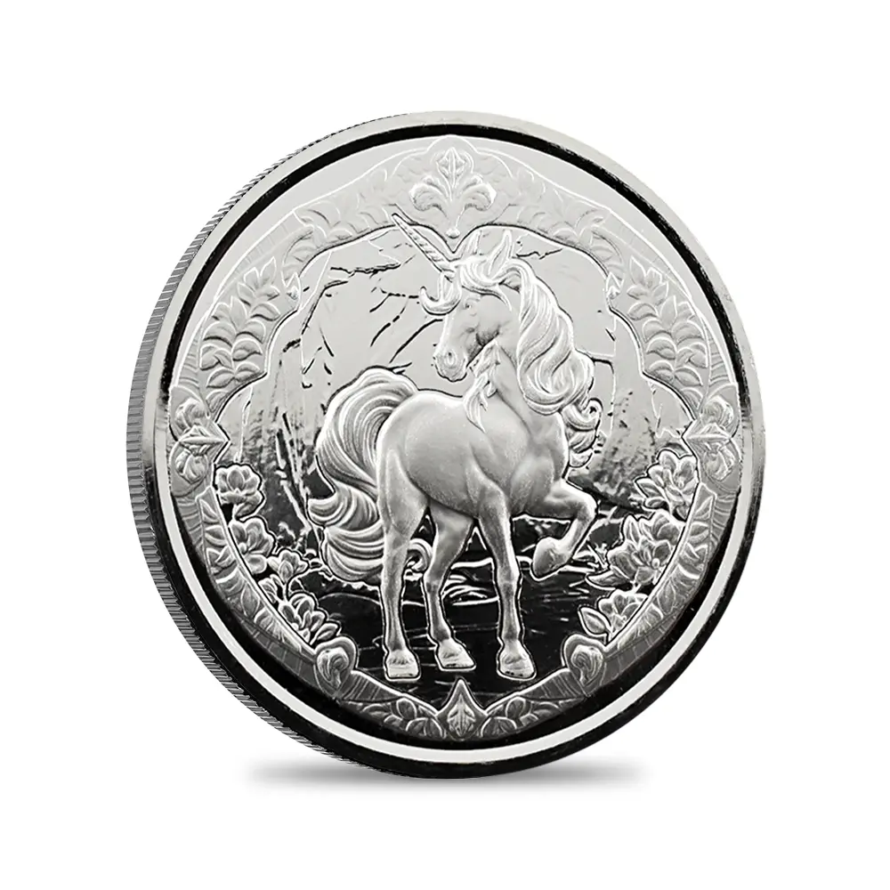地金型4:6628 フィジー 2024 ユニコーン 1ドル1オンスBU銀貨 【1枚】 (コインケース付き)