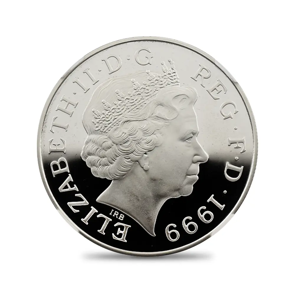 モダンコイン3:6632 1999 エリザベス2世 ダイアナ妃追悼記念 5ポンド銀貨 NGC PF69UC 箱付き