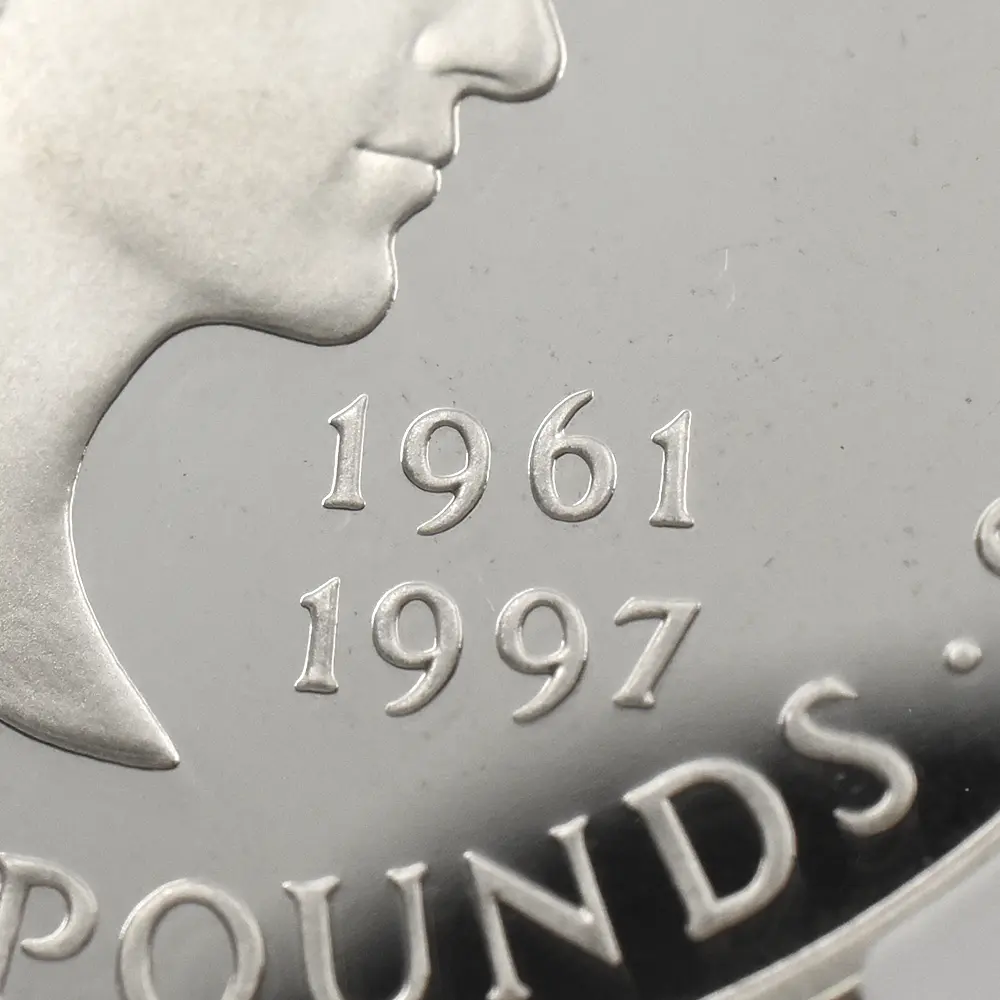 モダンコイン10:6632 1999 エリザベス2世 ダイアナ妃追悼記念 5ポンド銀貨 NGC PF69UC 箱付き