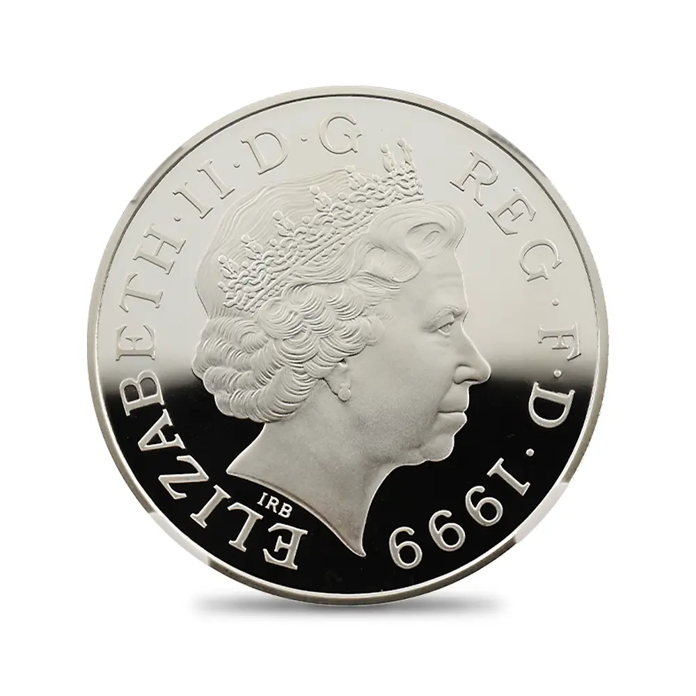 モダンコイン3:6633 1999 エリザベス2世 ダイアナ妃追悼記念 5ポンド銀貨 NGC PF69UC 箱付き