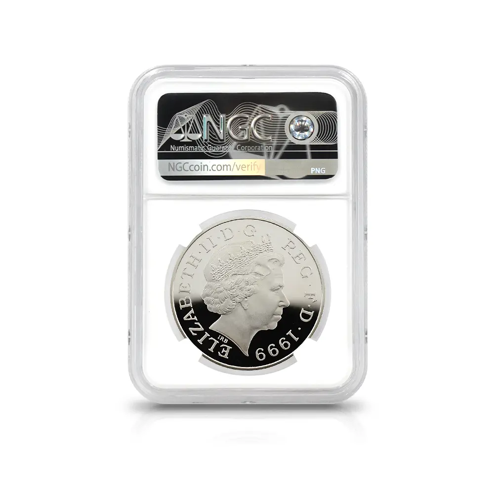モダンコイン5:6633 1999 エリザベス2世 ダイアナ妃追悼記念 5ポンド銀貨 NGC PF69UC 箱付き