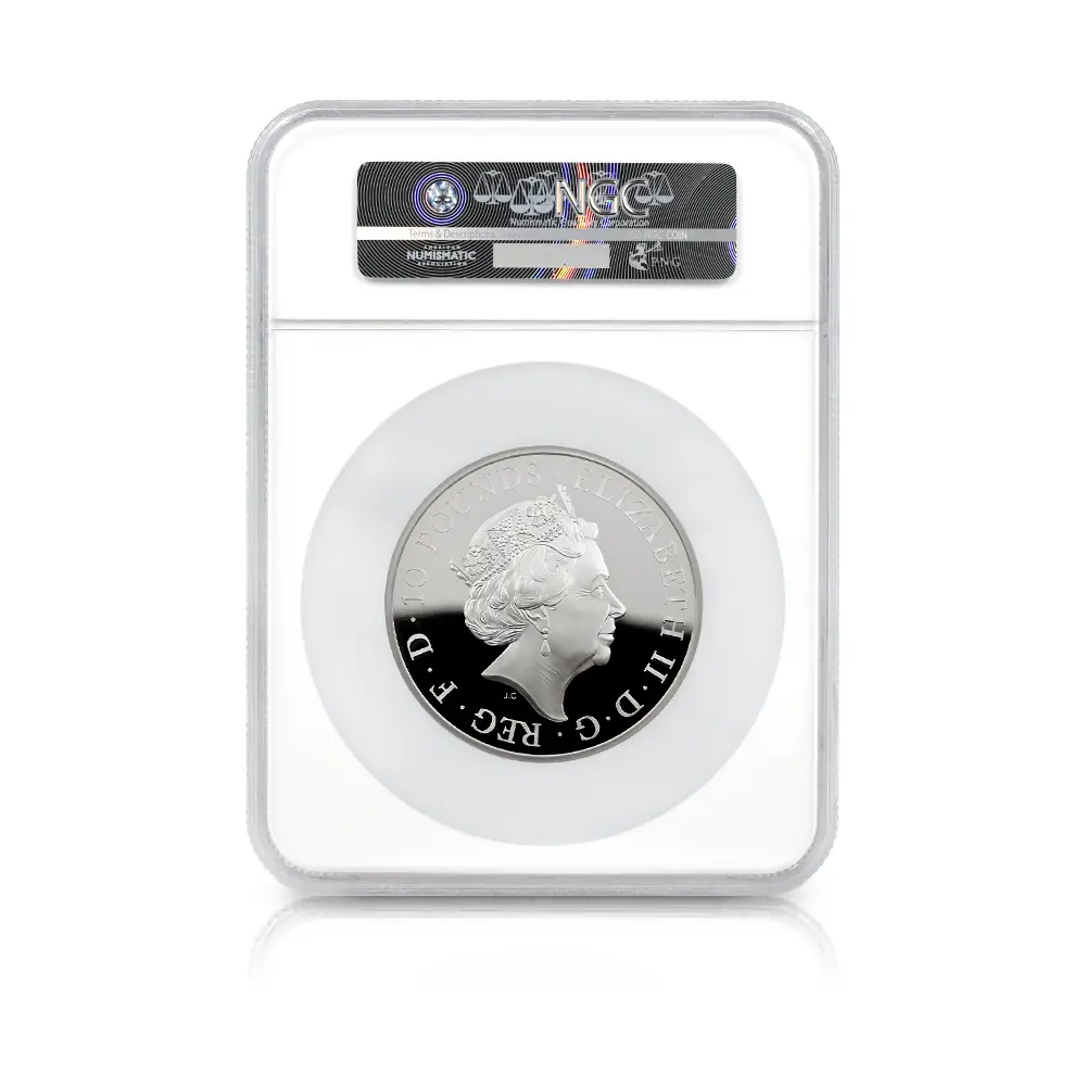 モダンコイン5:6636 2017 エリザベス2世 クイーンズビースト スコットランドのユニコーン 10ポンド5オンス 銀貨 ファースト 250 ストラック NGC PF70UC