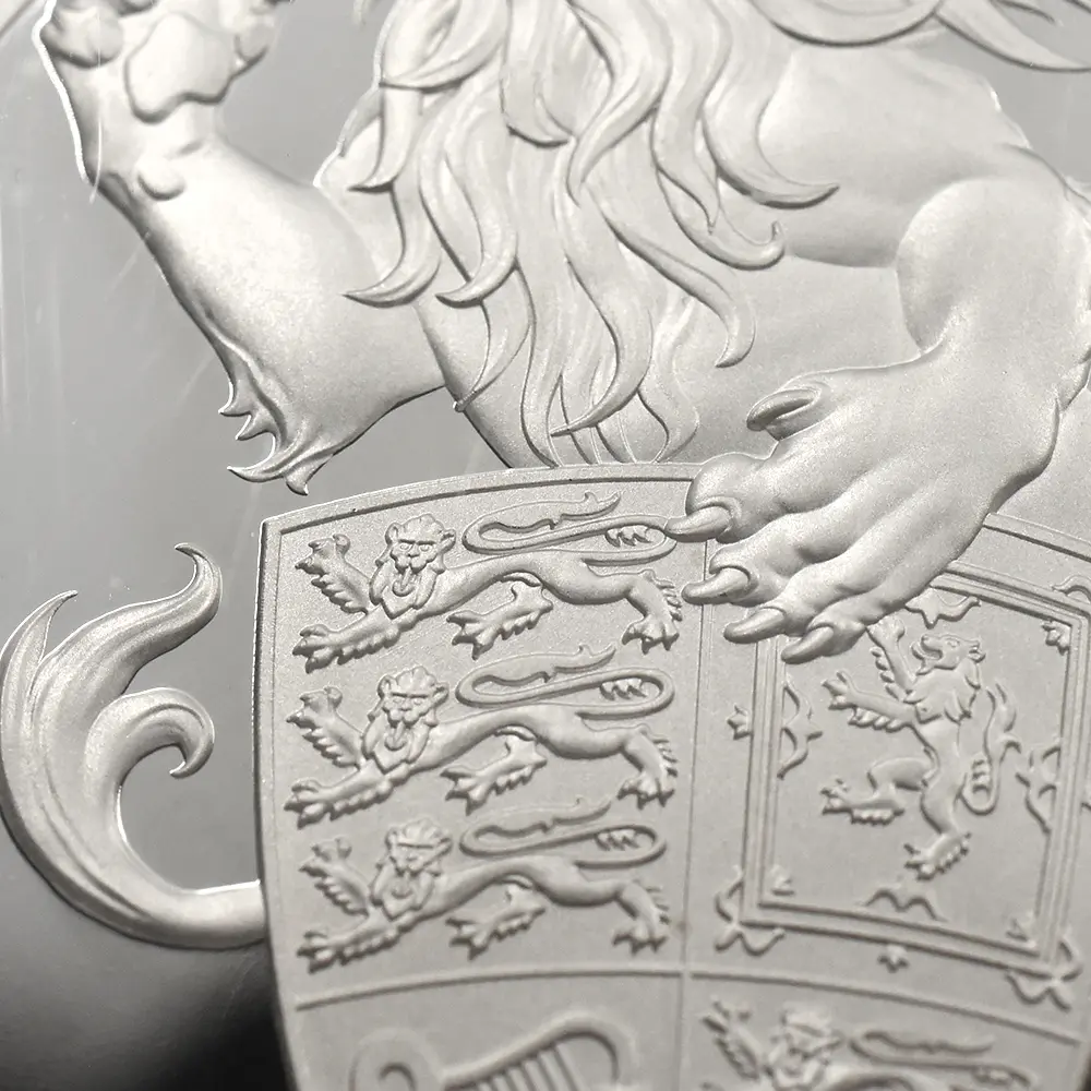 モダンコイン10：6637 2017 エリザベス2世 クイーンズビースト イングランドのライオン 10ポンド10オンス銀貨 ファースト500ストラック NGC PF70UC 箱付き