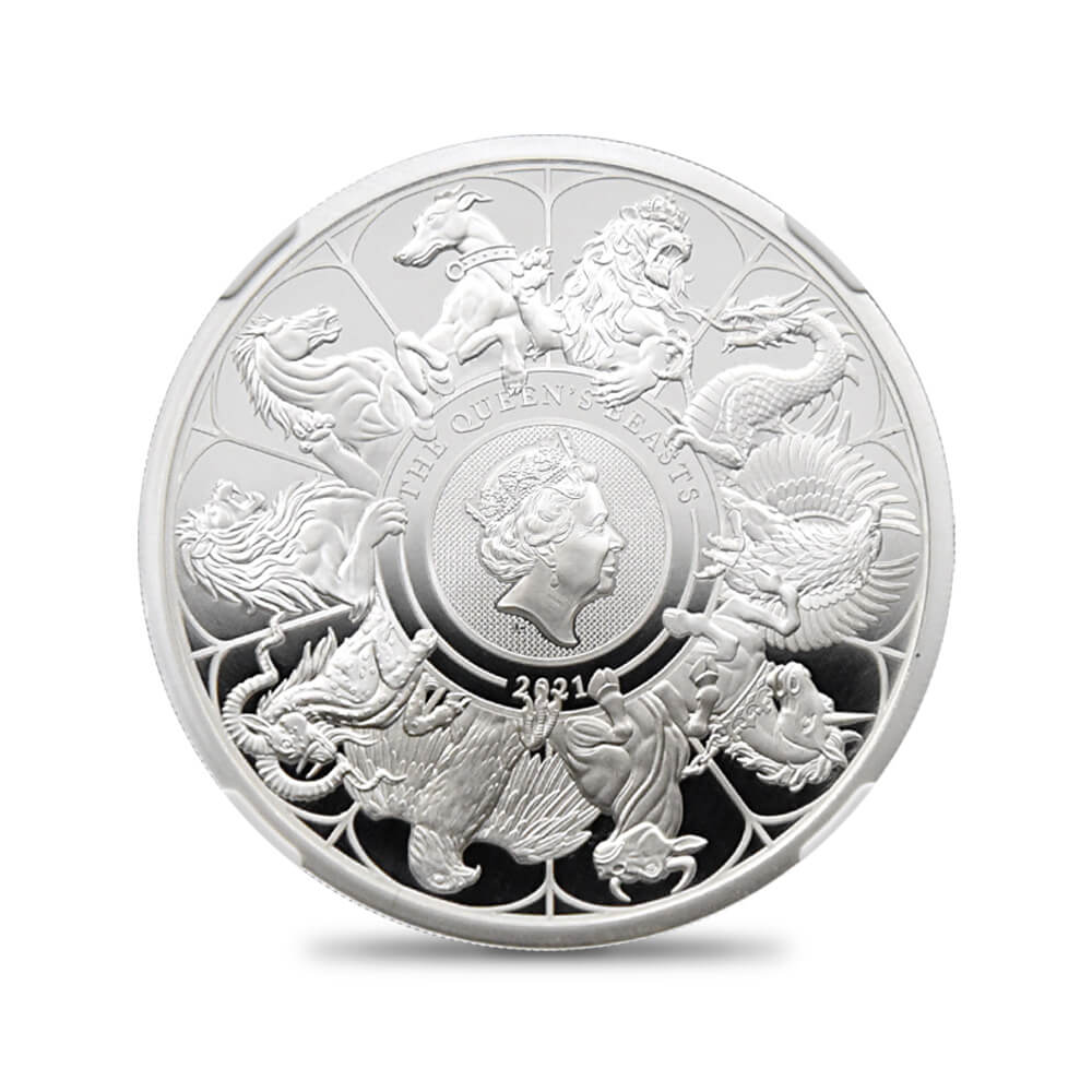 希少!グレイハウンド!ビースト!2021 イギリス 銀貨 NGC PF70UC
