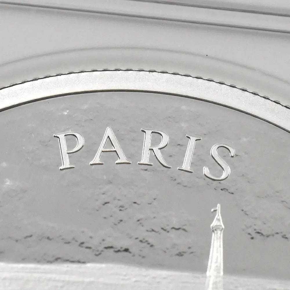 モダンコイン9:6639 2024 チャールズ3世 都市景観シリーズ第3弾 パリ5ポンド2オンス銀貨 発行即日鑑定品 NGC PF70UC 箱付き