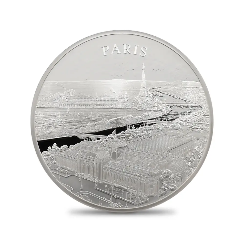 モダンコイン2:6640 2024 チャールズ3世 都市景観シリーズ第3弾 パリ10ポンド5オンス銀貨 発行即日鑑定品 NGC PF70UC 箱付き