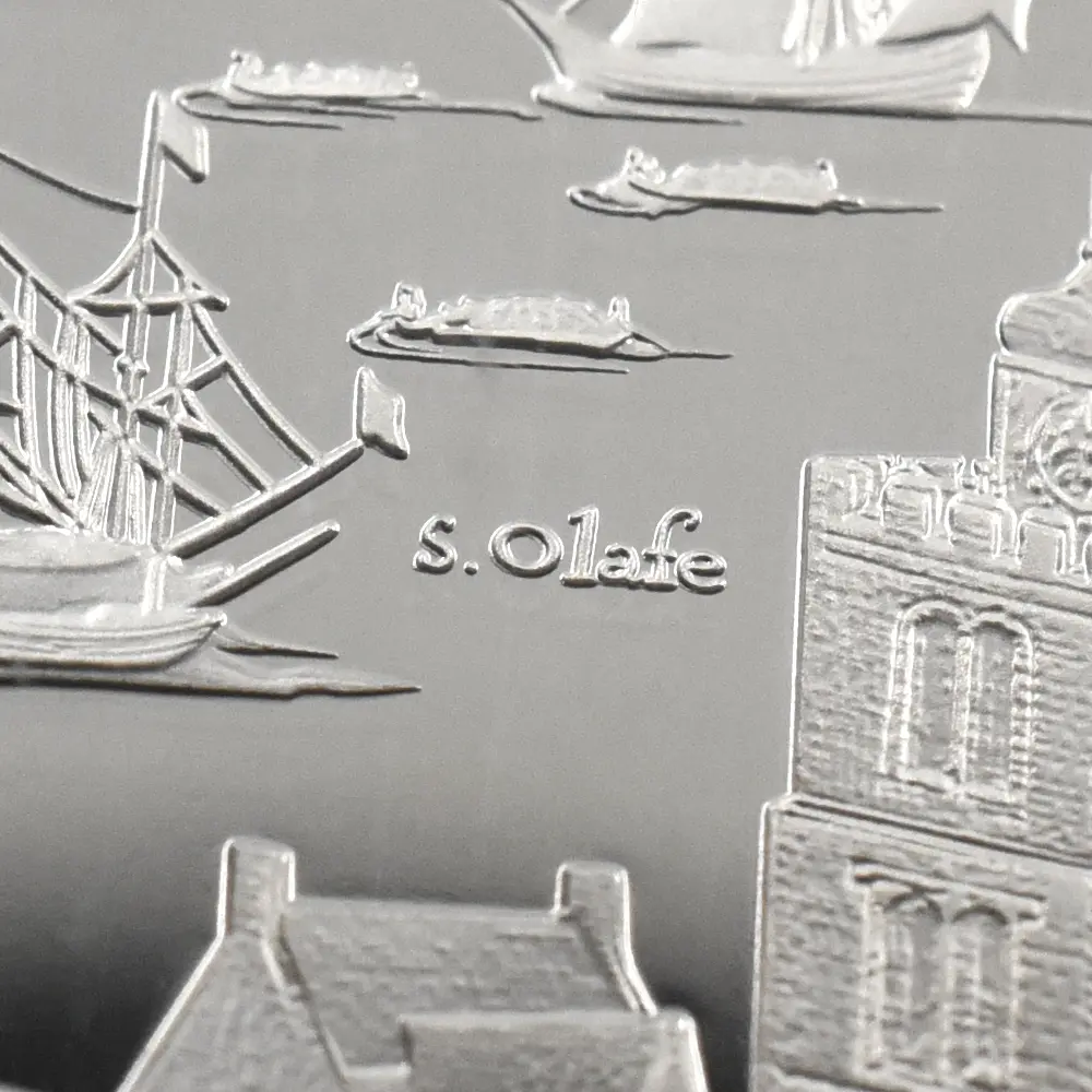 モダンコイン12:6641 2022 エリザベス2世 都市景観シリーズ第1弾 ロンドン 5ポンド2オンス銀貨 発行即日鑑定品 NGC PF70UC 箱付き