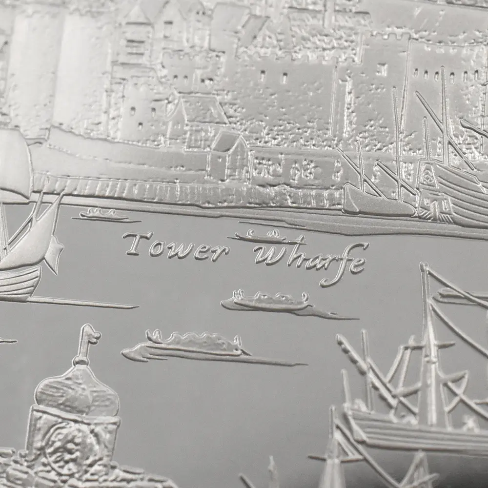 モダンコイン9:6642 2022 エリザベス2世 都市景観シリーズ第1弾 ロンドン 10ポンド5オンス銀貨 発行即日鑑定品 NGC PF70UC 箱付き