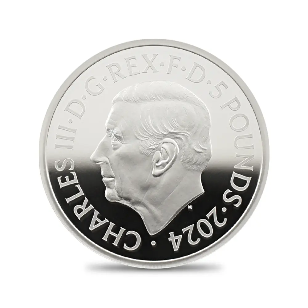 モダンコイン3：6645 2024 チャールズ3世 都市景観シリーズ第3弾 パリ 5ポンド2オンス銀貨 発行即日鑑定品 NGC PF70UC 箱付き