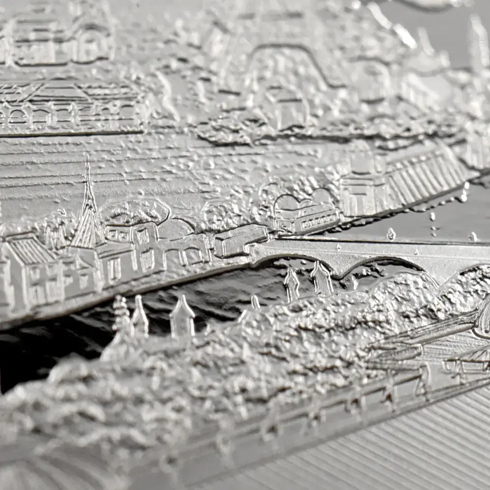 モダンコイン10：6645 2024 チャールズ3世 都市景観シリーズ第3弾 パリ 5ポンド2オンス銀貨 発行即日鑑定品 NGC PF70UC 箱付き