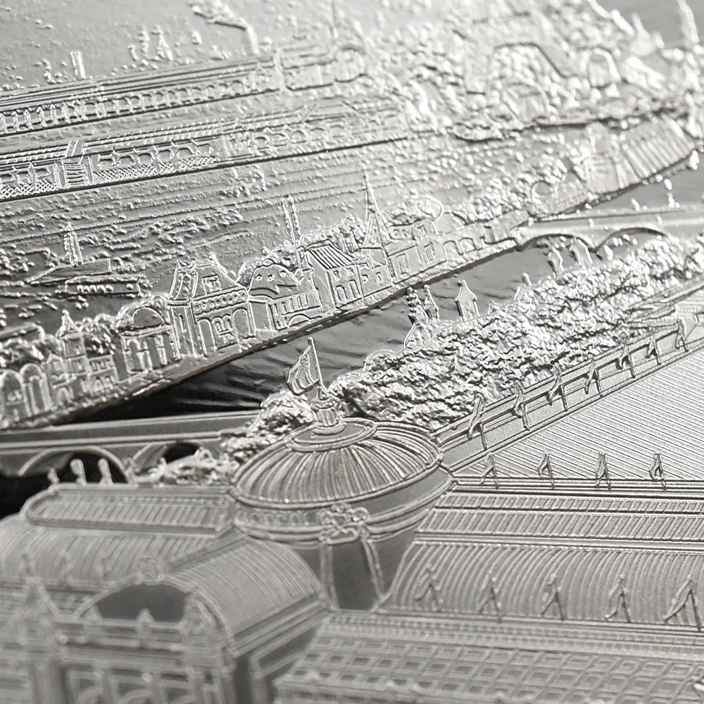 モダンコイン11：6643 2024 チャールズ3世 都市景観シリーズ第3弾 パリ 2ポンド1オンス銀貨 発行即日鑑定品 NGC PF70UC 箱付き