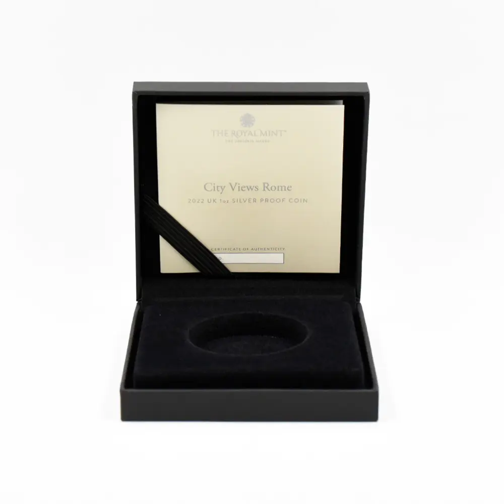 モダンコイン8：6644 2022 エリザベス2世 都市景観シリーズ第2弾 ローマ 2ポンド1オンス銀貨 発行即日鑑定品 NGC PF69UC 箱付き
