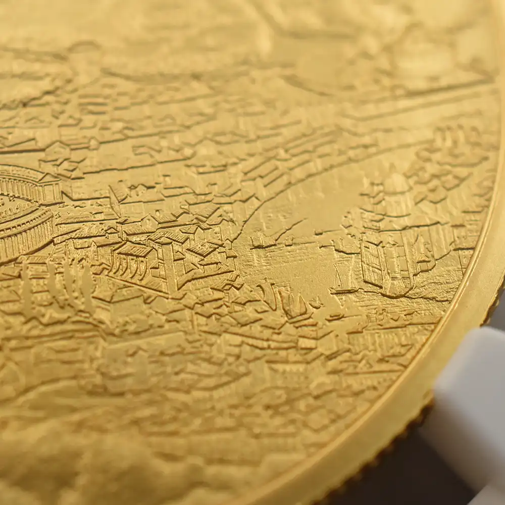 モダンコイン11：6646 2022 エリザベス2世 都市景観シリーズ第2弾 ローマ 100ポンド1オンス金貨 発行即日鑑定品 NGC PF70UC 箱付き