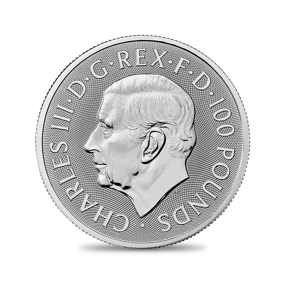 地金型3：6657 イギリス 2026 チャールズ3世 ブリタニア 100ポンド 1オンス プラチナ貨 【10枚】 (コインケース付き)