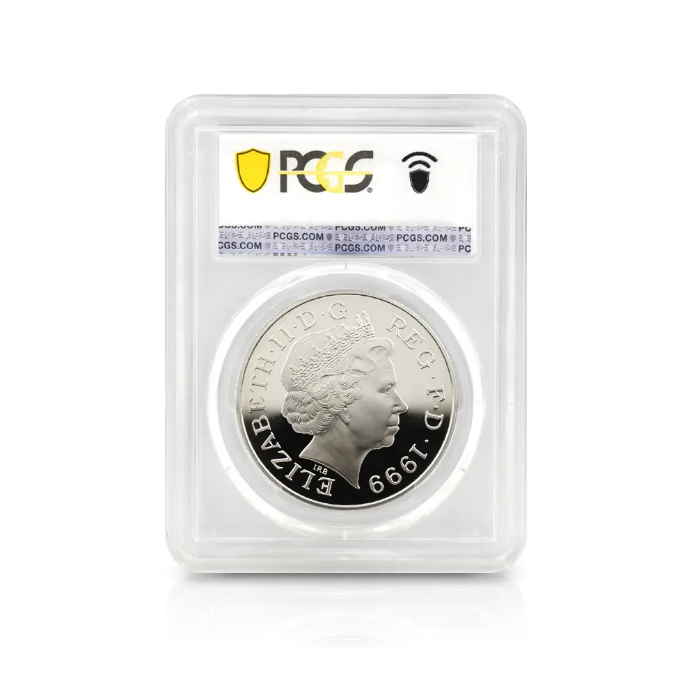 モダンコイン5:6649 1999 エリザベス2世 ダイアナ妃追悼記念 5ポンド銀貨 PCGS PR69DC S-L6 箱付き