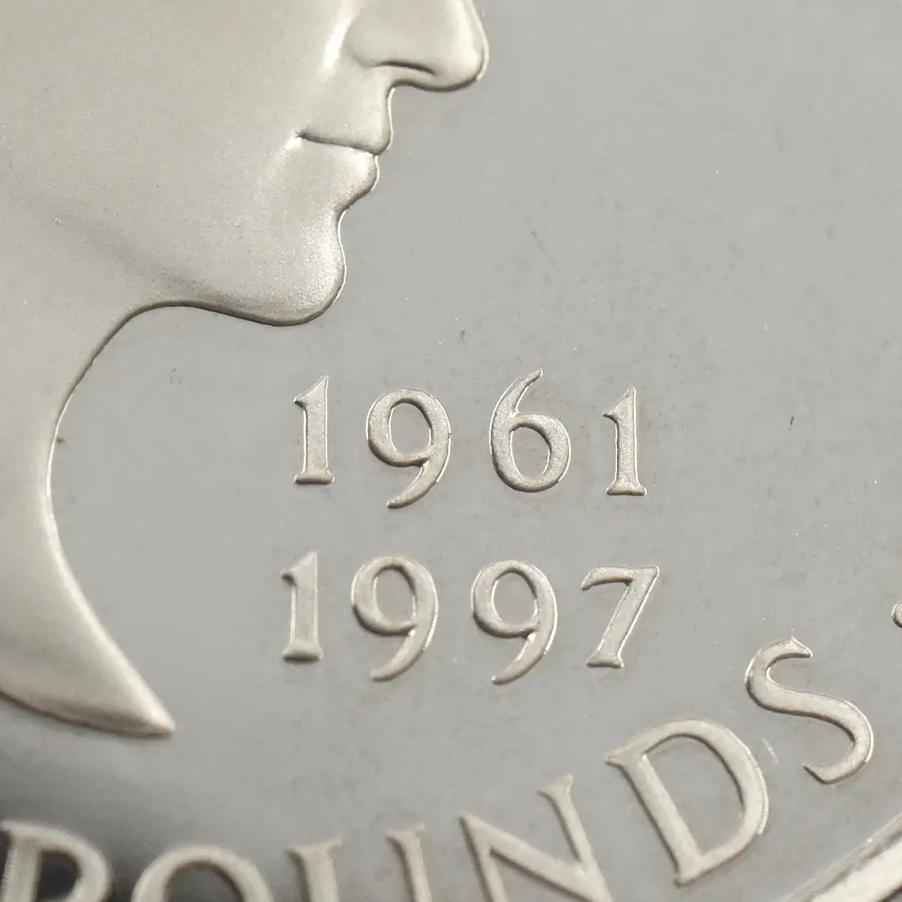 モダンコイン11:6650 1999 エリザベス2世 ダイアナ妃追悼記念 5ポンド銀貨 PCGS PR69DC S-L6 箱付き