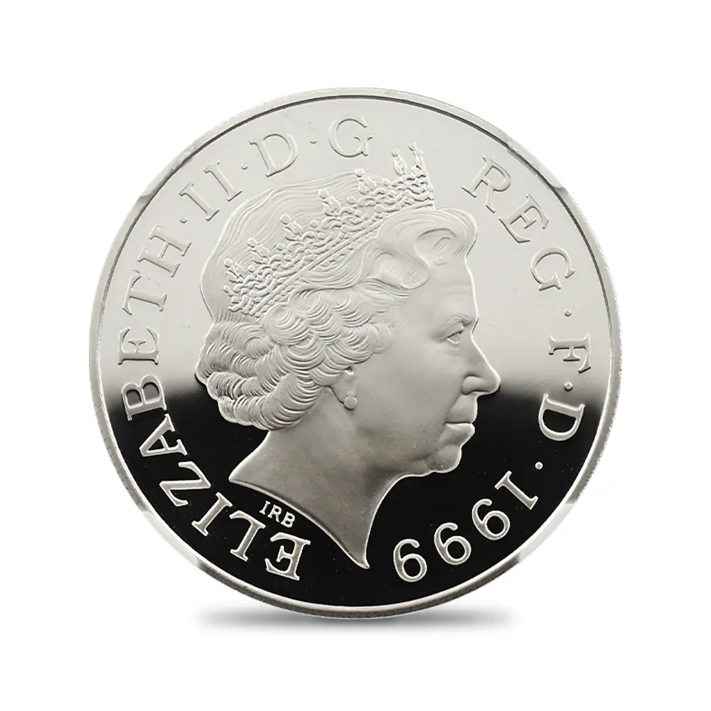 モダンコイン3:6651 1999 エリザベス2世 ダイアナ妃追悼記念 5ポンド銀貨 NGC PF69UC 箱付き