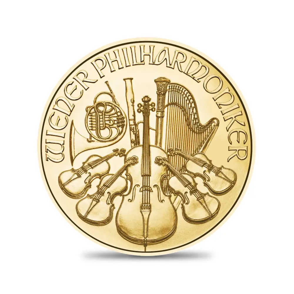 地金型s2：3986 オーストリア 2024 ウィーンフィル 100ユーロ 1オンス 金貨 【1枚】 (コインケース付き)