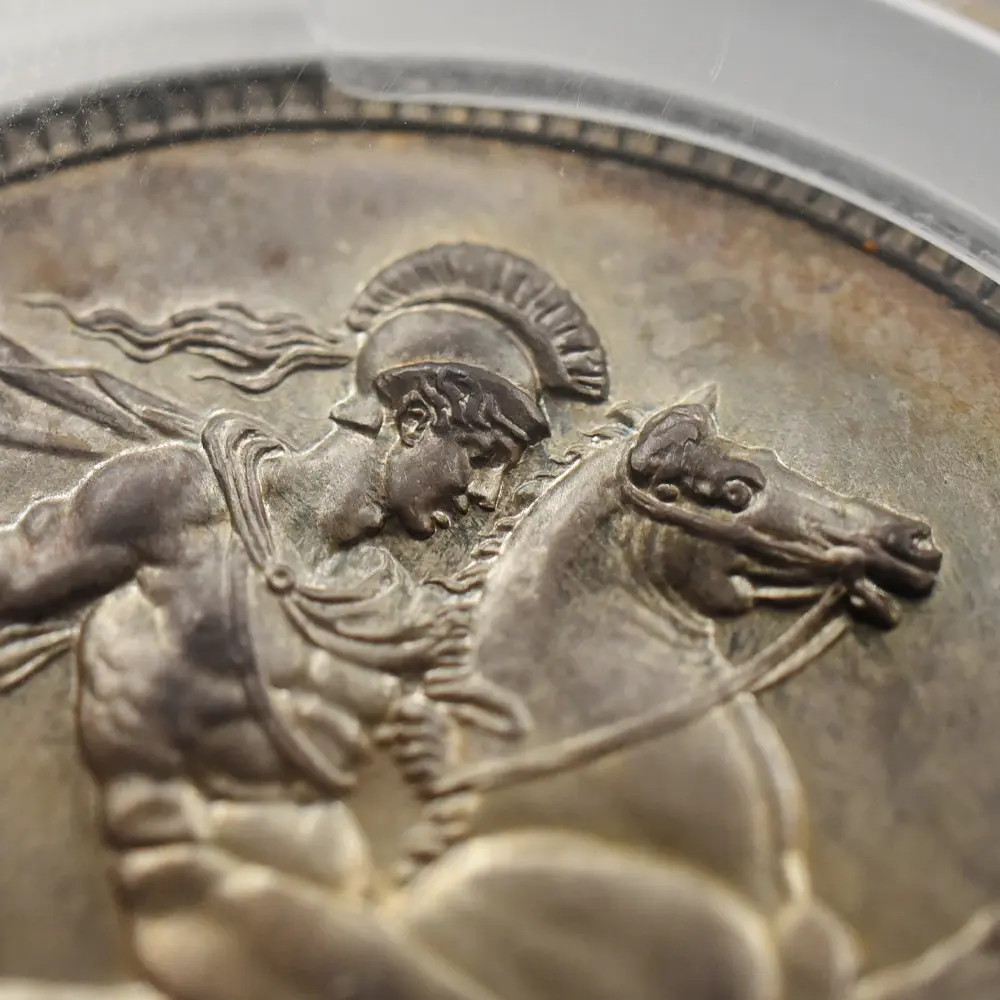 アンティークコイン10：5274 1902 エドワード7世 聖ジョージ竜退治 クラウン銀貨 PCGS PR63 S-3979 Matte