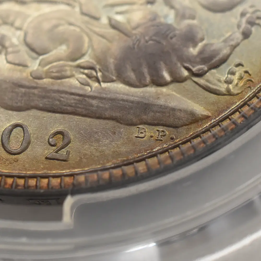 アンティークコイン12：5274 1902 エドワード7世 聖ジョージ竜退治 クラウン銀貨 PCGS PR63 S-3979 Matte