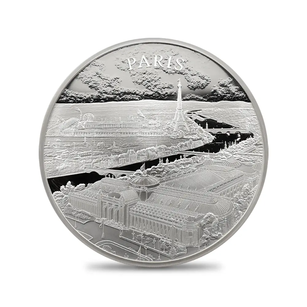 モダンコイン2：6661 2024 チャールズ3世 都市景観シリーズ第3弾 パリ10ポンド5オンス銀貨 発行即日鑑定品 NGC PF69UC 箱付き