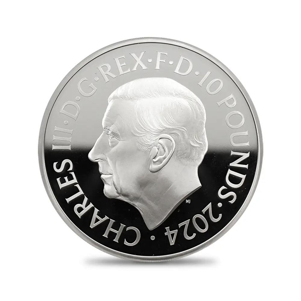 モダンコイン3：6661 2024 チャールズ3世 都市景観シリーズ第3弾 パリ10ポンド5オンス銀貨 発行即日鑑定品 NGC PF69UC 箱付き