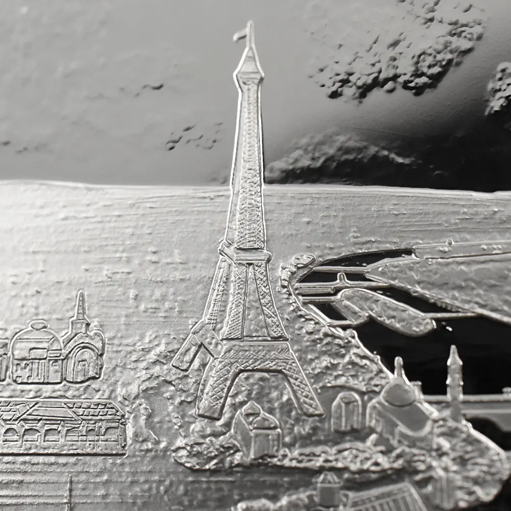 モダンコイン10：6661 2024 チャールズ3世 都市景観シリーズ第3弾 パリ10ポンド5オンス銀貨 発行即日鑑定品 NGC PF69UC 箱付き