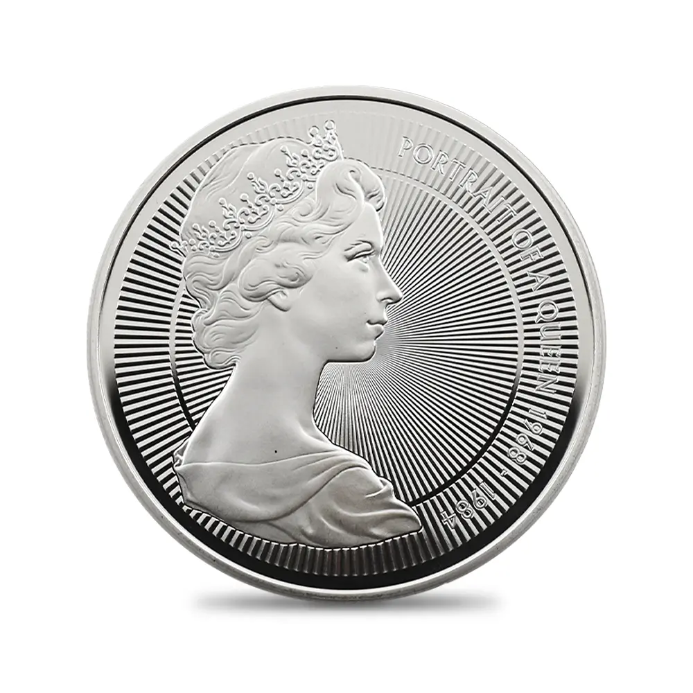 モダンコイン2：6428 2026 チャールズ3世 エリザベス2世のコイン肖像シリーズ 第二弾 ヤングエリザベス 5ポンドプルーフ銀貨 未鑑定 箱付き