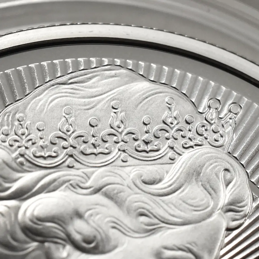 モダンコイン8：6428 2026 チャールズ3世 エリザベス2世のコイン肖像シリーズ 第二弾 ヤングエリザベス 5ポンドプルーフ銀貨 未鑑定 箱付き