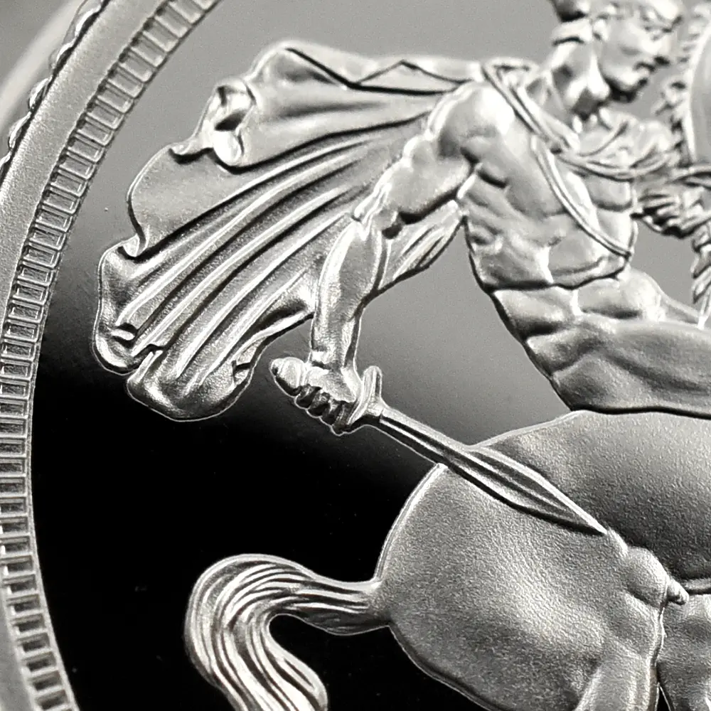 モダンコイン8：6664 2026 チャールズ3世 聖ジョージ竜退治 ソブリンプルーフ銀貨 未鑑定 箱付き