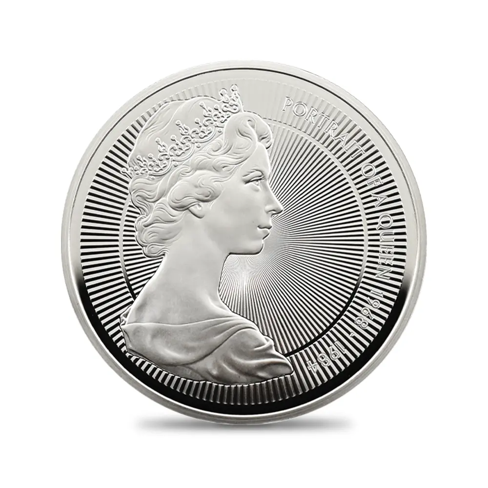 モダンコイン2：6429 2026 チャールズ3世 エリザベス2世のコイン肖像シリーズ 第二弾 ヤングエリザベス 5ポンドプルーフピエフォー銀貨 未鑑定 箱付き