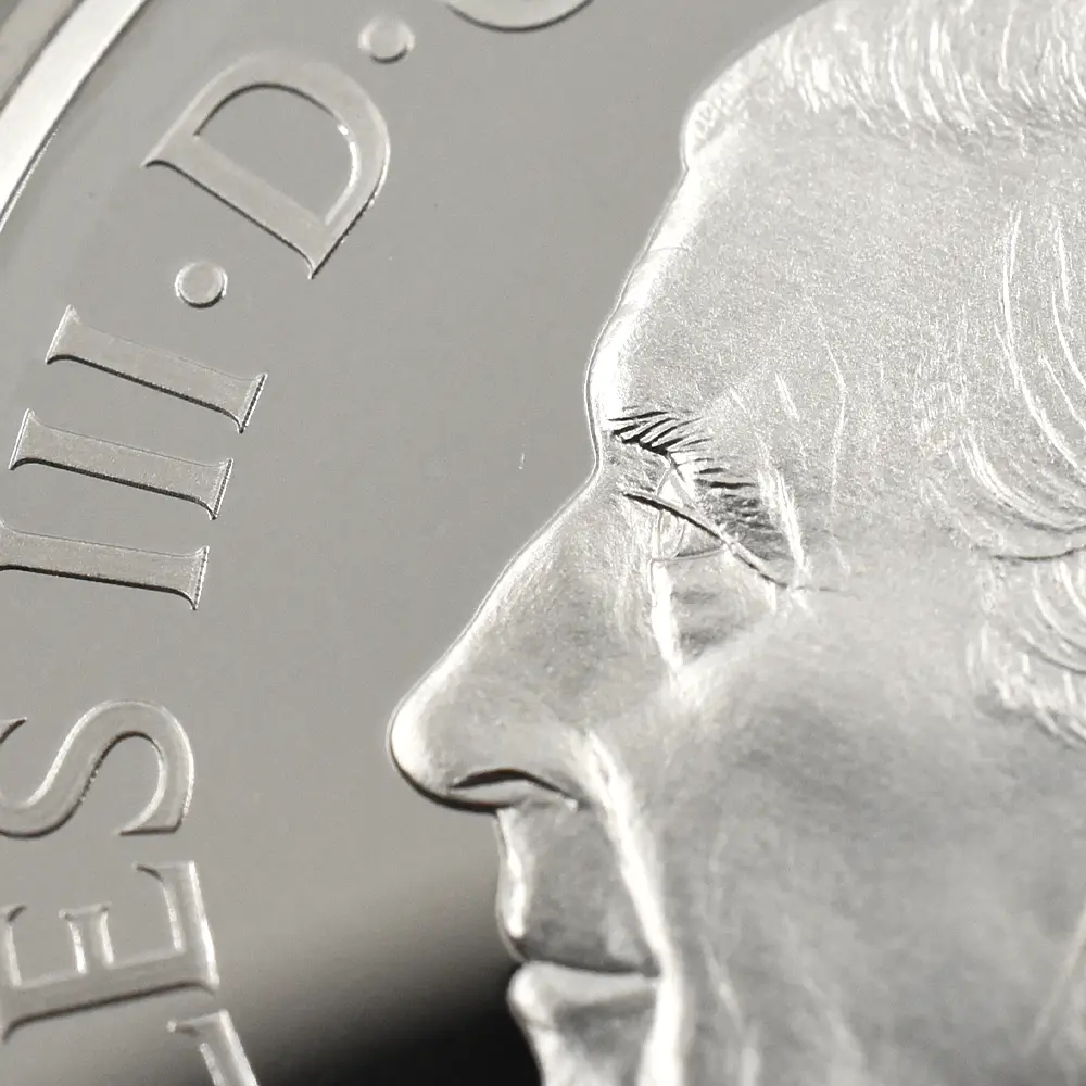 モダンコイン10：6429 2026 チャールズ3世 エリザベス2世のコイン肖像シリーズ 第二弾 ヤングエリザベス 5ポンドプルーフピエフォー銀貨 未鑑定 箱付き