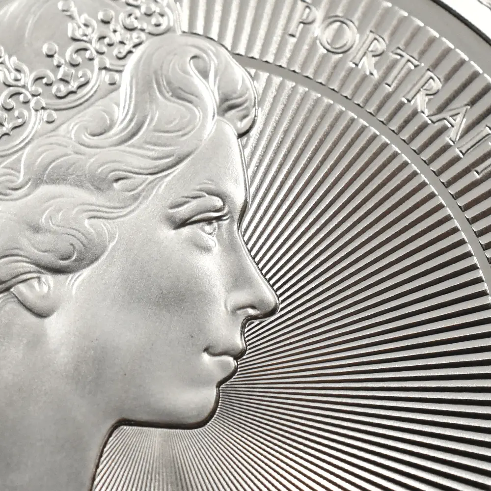 モダンコイン7：6429 2026 チャールズ3世 エリザベス2世のコイン肖像シリーズ 第二弾 ヤングエリザベス 5ポンドプルーフピエフォー銀貨 未鑑定 箱付き