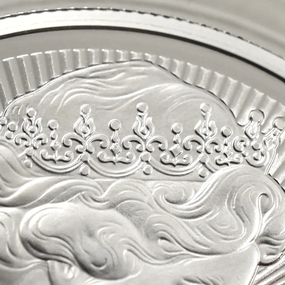 モダンコイン8：6429 2026 チャールズ3世 エリザベス2世のコイン肖像シリーズ 第二弾 ヤングエリザベス 5ポンドプルーフピエフォー銀貨 未鑑定 箱付き