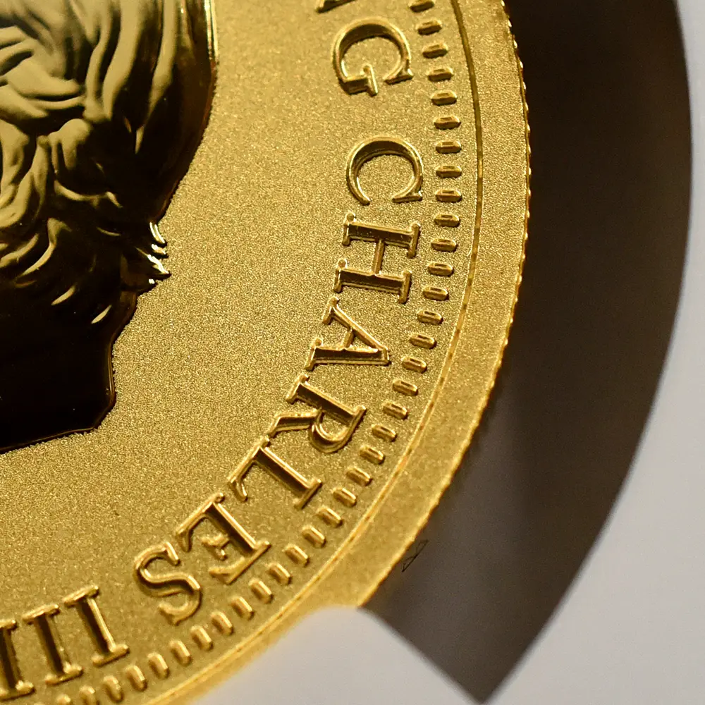 モダンコイン13：6673 オルダニー島 2025 チャールズ3世 ウナ＆ライオン ウルトラハイレリーフ 1/2オンスリバース金貨 発行即日鑑定品 NGC REVERSE PF70 箱付き【ご予約承り品】納期約1~2か月