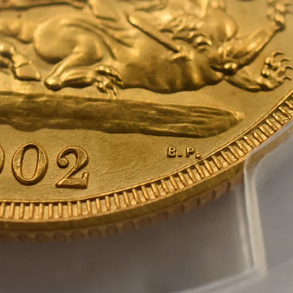 アンティークコイン13：5288 1902 エドワード7世 聖ジョージ竜退治 2ポンド金貨 PCGS PR62 S-3968 Matte