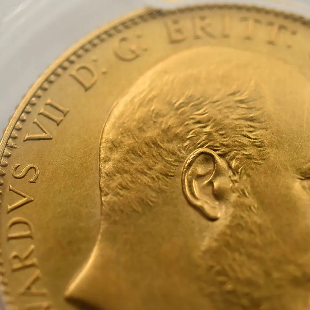 アンティークコイン8：5289 1902 エドワード7世 聖ジョージ竜退治 ソブリン金貨 PCGS PR63 S-3969 Matte