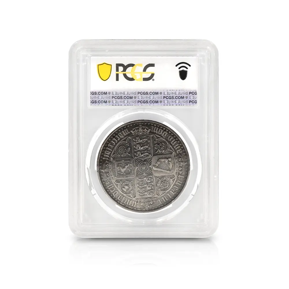 アンティークコイン5：6674 1847 ヴィクトリア女王 ゴチッククラウン銀貨 アンデシモエッジ PCGS PR55 Esc-2571