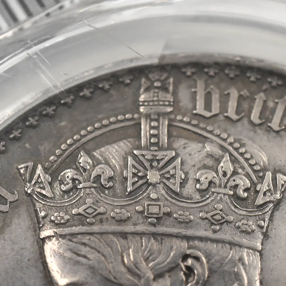 アンティークコイン10：6674 1847 ヴィクトリア女王 ゴチッククラウン銀貨 アンデシモエッジ PCGS PR55 Esc-2571