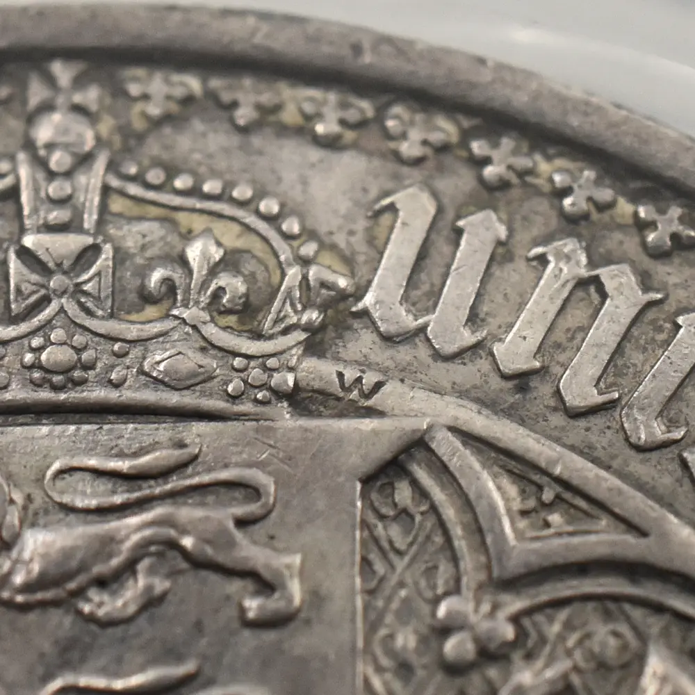 アンティークコイン12：6674 1847 ヴィクトリア女王 ゴチッククラウン銀貨 アンデシモエッジ PCGS PR55 Esc-2571