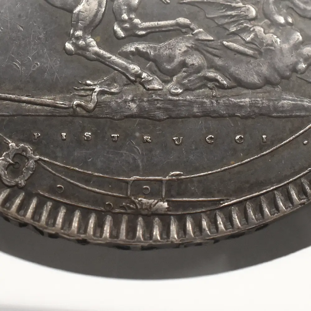 アンティークコイン11:6682 1819 LX ジョージ3世 聖ジョージ竜退治 クラウン銀貨 NGC AU58