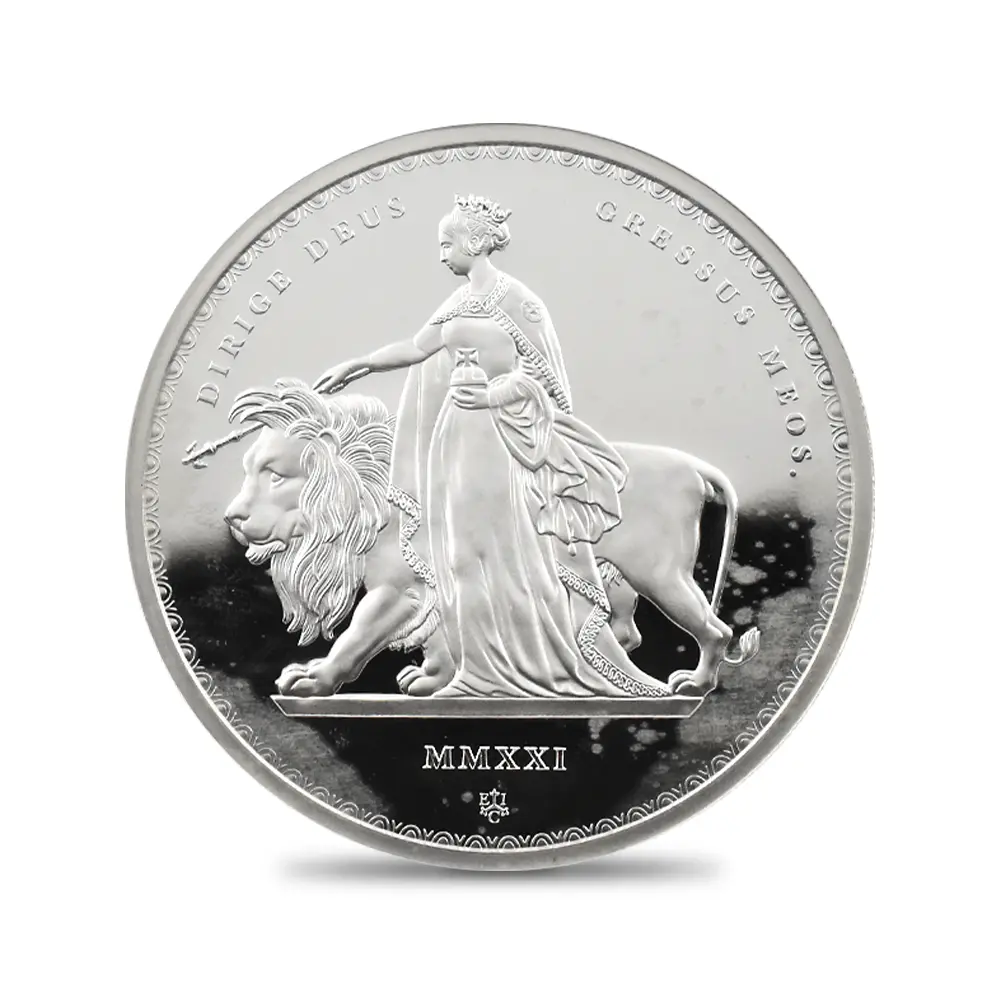 モダンコイン2：6683 セントヘレナ 2021 エリザベス2世 ウナ&ライオン（ワイオン版） 2ポンド2オンス銀貨 発行即日鑑定品 NGC PF70UC