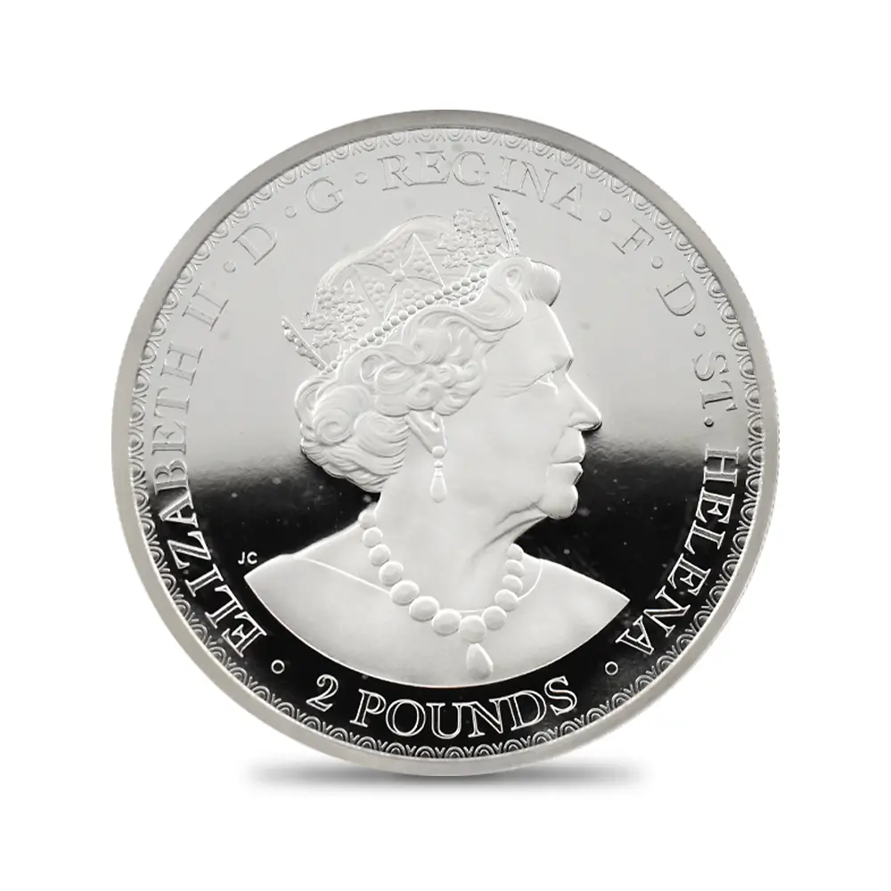 モダンコイン3：6683 セントヘレナ 2021 エリザベス2世 ウナ&ライオン（ワイオン版） 2ポンド2オンス銀貨 発行即日鑑定品 NGC PF70UC