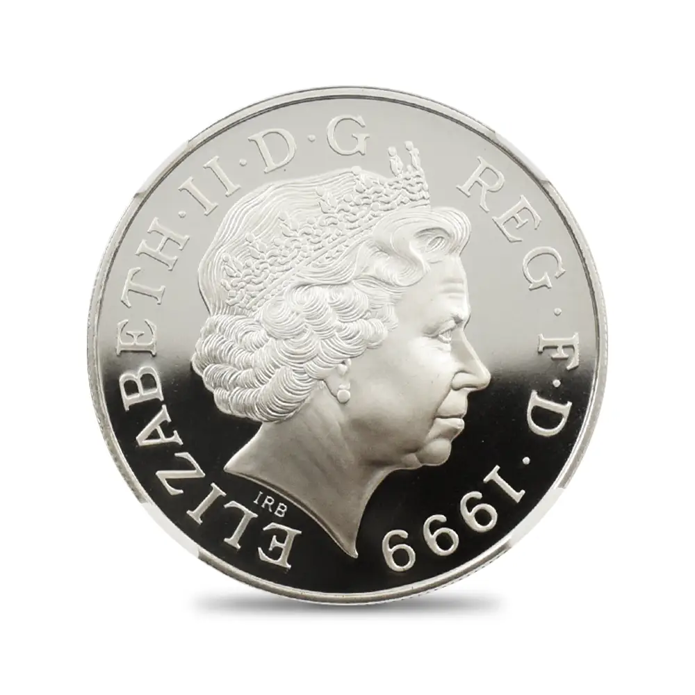 モダンコイン3：4014 1999 エリザベス2世 ダイアナ妃追悼記念 5ポンド銀貨 NGC PF70UC 箱付き