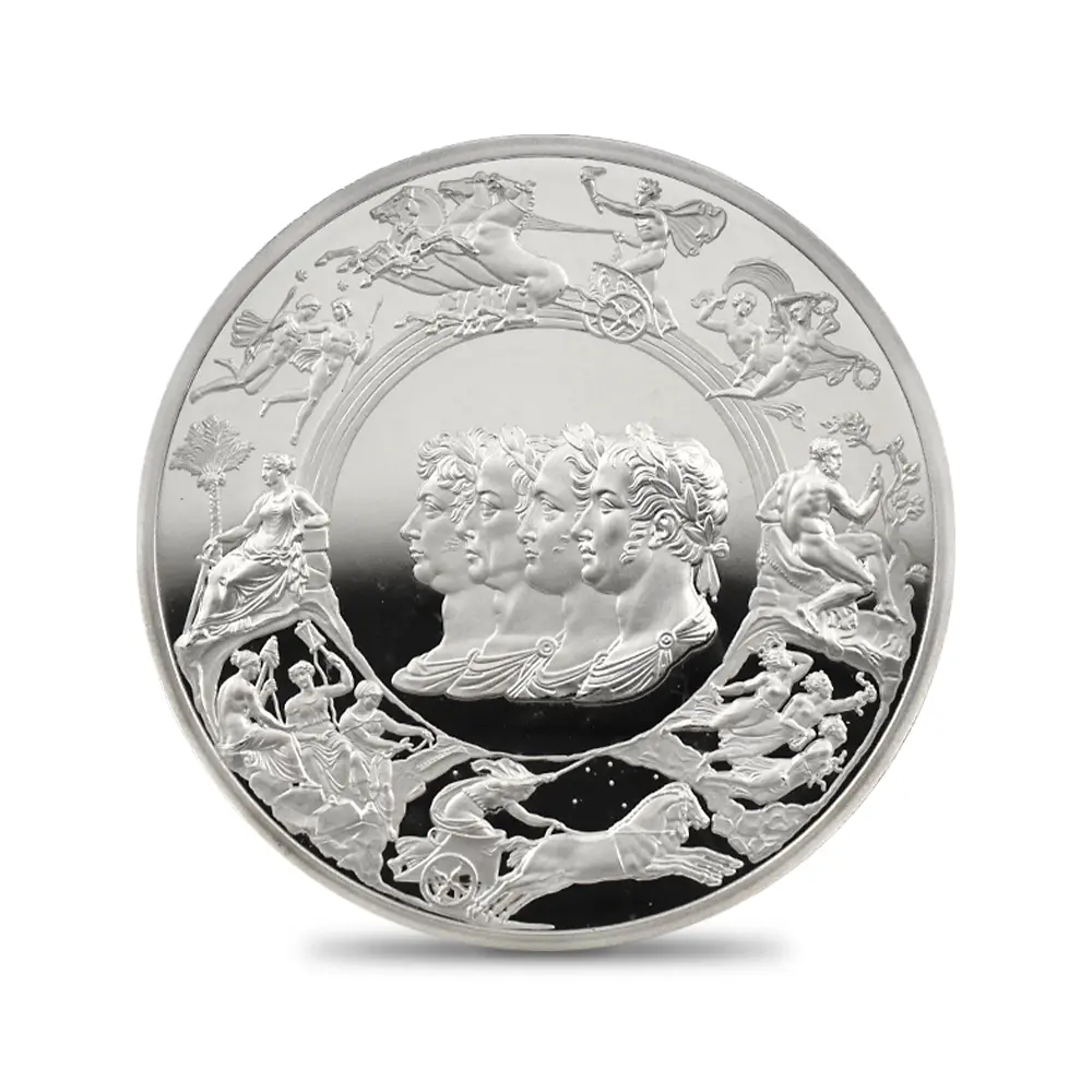 モダンコイン2：6685 2024 チャールズ3世 ワーテルロー・メダル - 連合国代表 5ポンド2オンス銀貨 発行即日鑑定品 NGC PF70UC