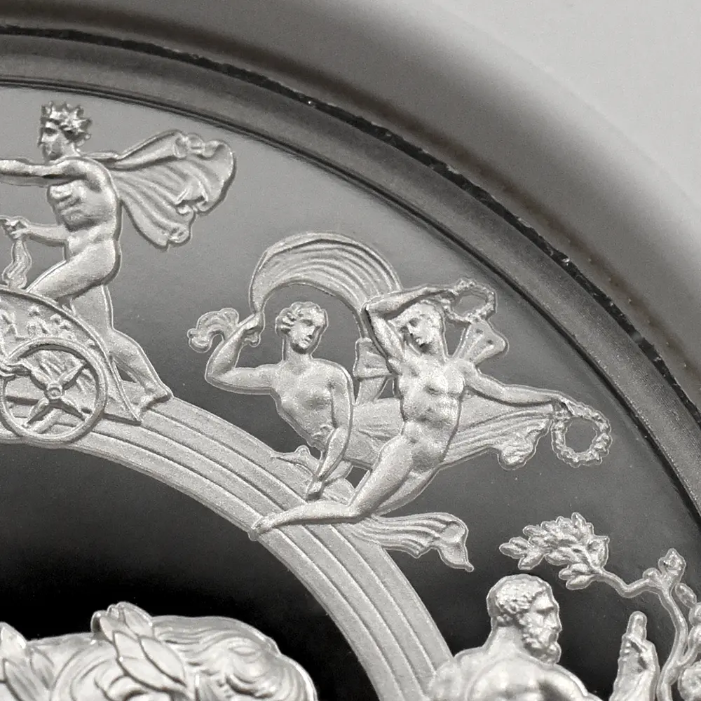 モダンコイン8：6685 2024 チャールズ3世 ワーテルロー・メダル - 連合国代表 5ポンド2オンス銀貨 発行即日鑑定品 NGC PF70UC