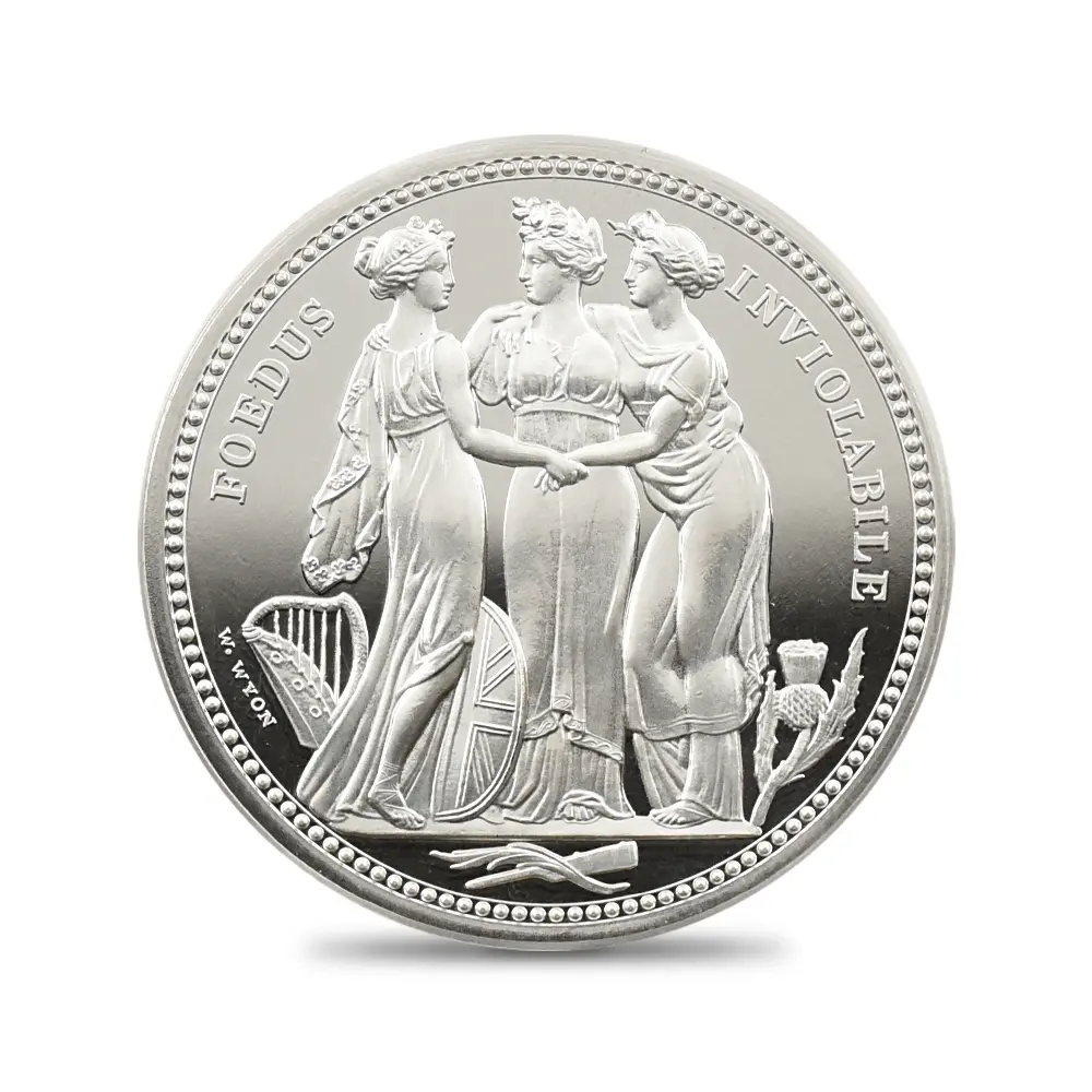 モダンコイン2：6681 イギリス 2020 エリザベス2世 スリーグレーセス 5ポンド2オンス銀貨 PCGS PR70DC 箱付き