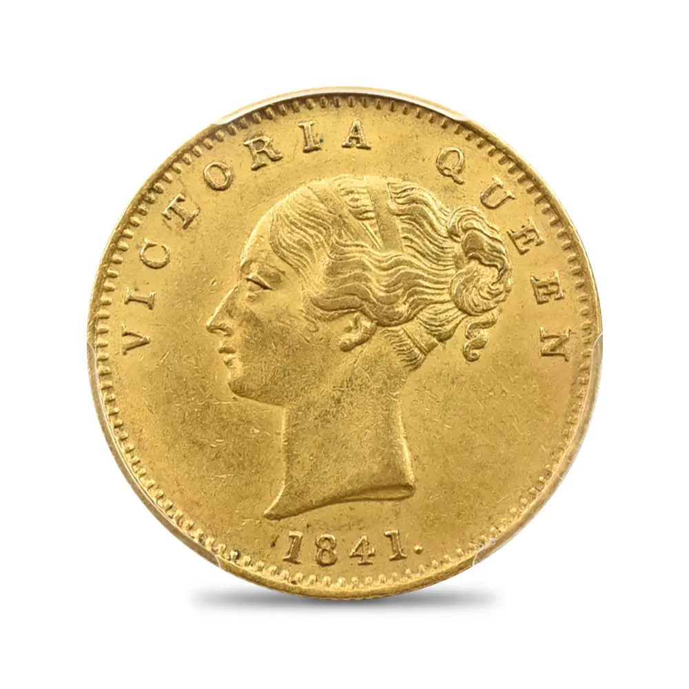 アンティークコイン2：5313 英領インド 1841B&C ヴィクトリア女王 モハール金貨 PCGS AU55 SW-2.1 Prid-18